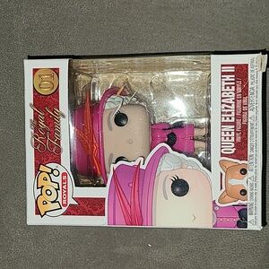 Queen Elizabeth‎ II funko pop missing corgi in box